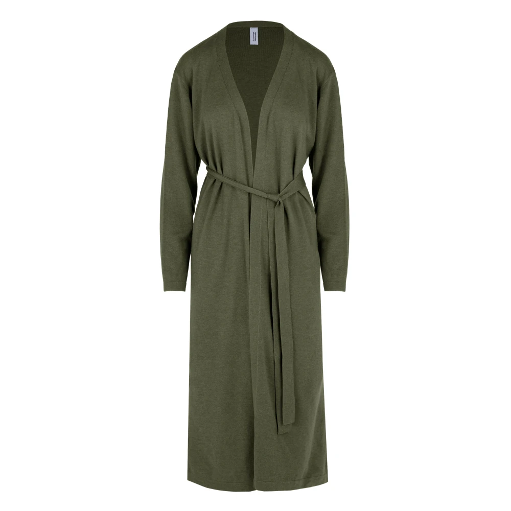 Bomboogie Donna Verde - Cardigan In Misto Merino Con Cintura Removibile - Knitwear - L