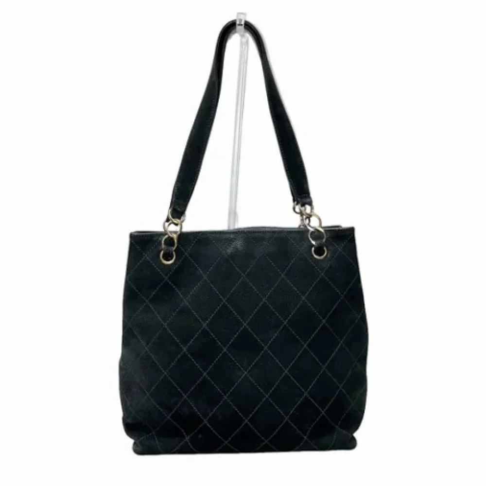 Chanel Vintage Pre-owned Suede chanel-bags Black Dames