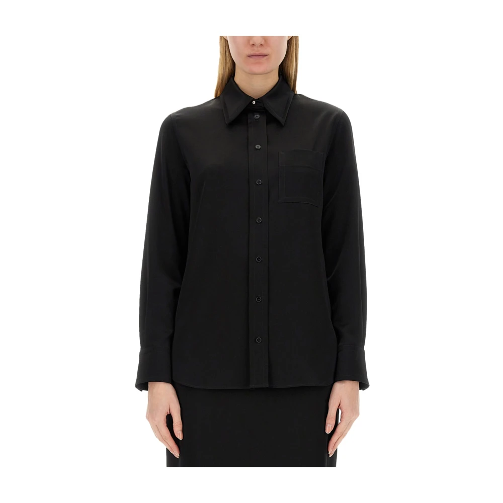 Lanvin Stijlvolle Crepe de Chine Blouse Black Dames