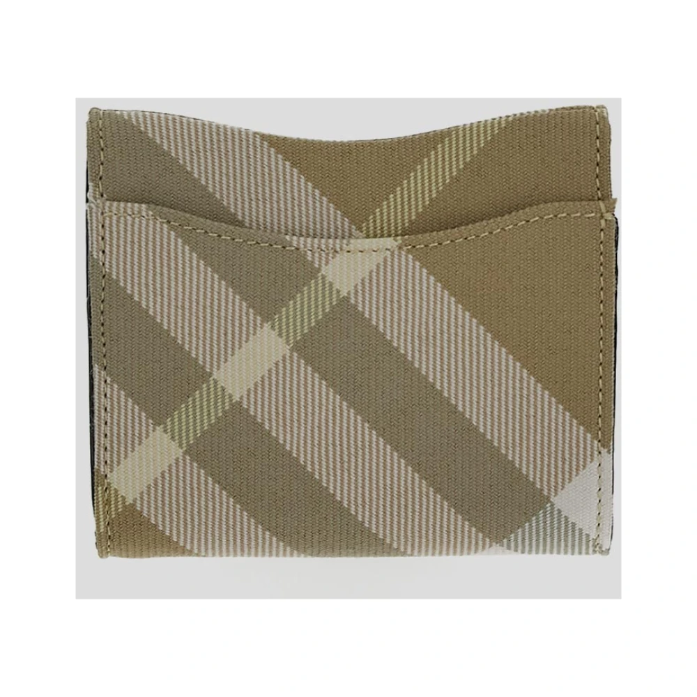 Burberry Polyester Check Wallet Beige Dames