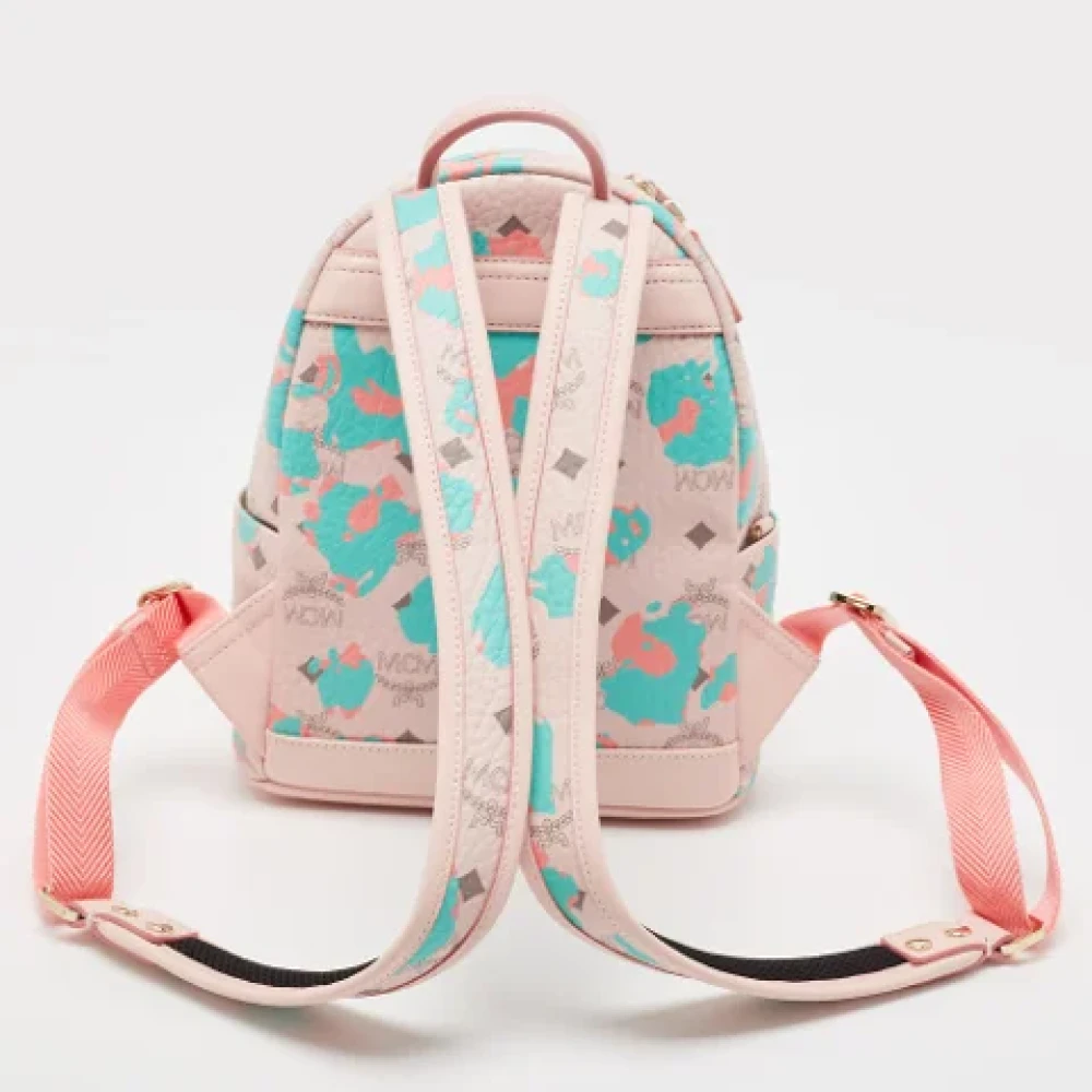 MCM Pre-owned Coated canvas backpacks Pink Dames