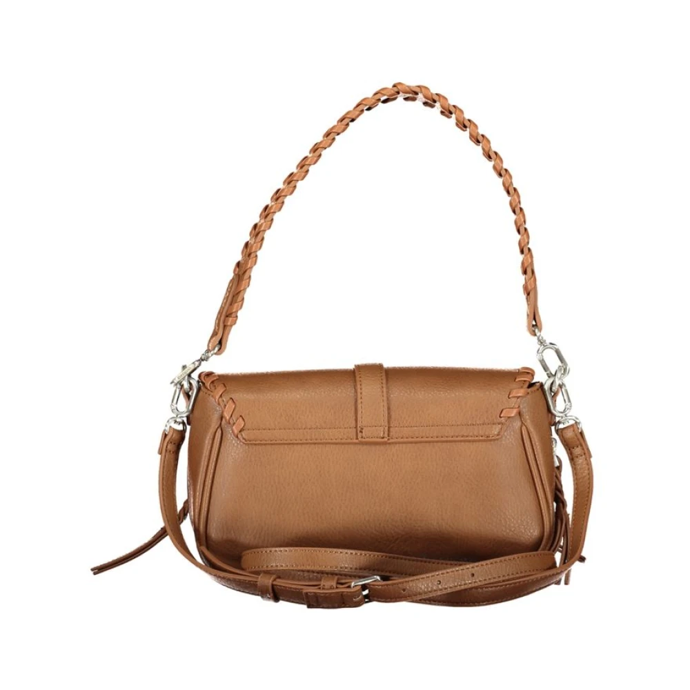 Desigual Bruine handtas met afneembare schouderband en meerdere compartimenten Brown Dames