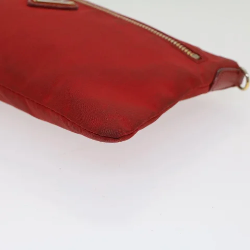 Prada Vintage Pre-owned Nylon pouches Red Dames