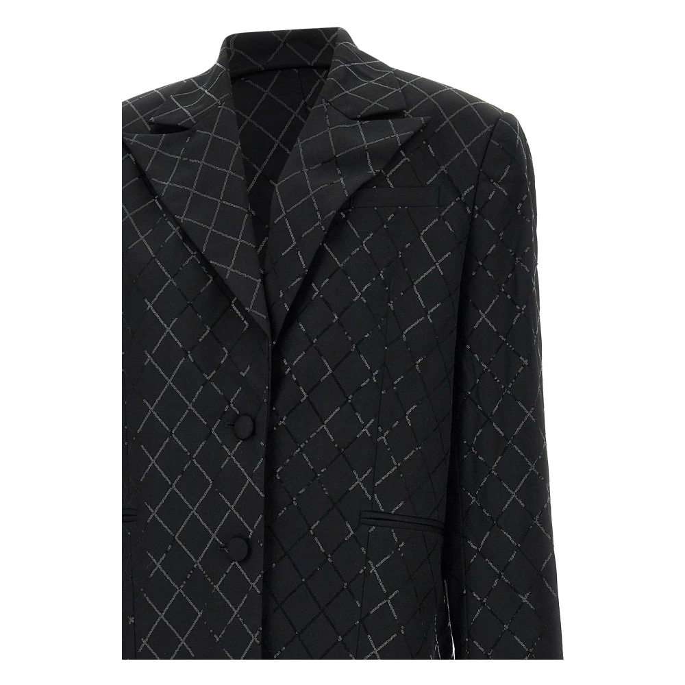 Rotate Birger Christensen Zwarte Pailletten Blazer Black Dames