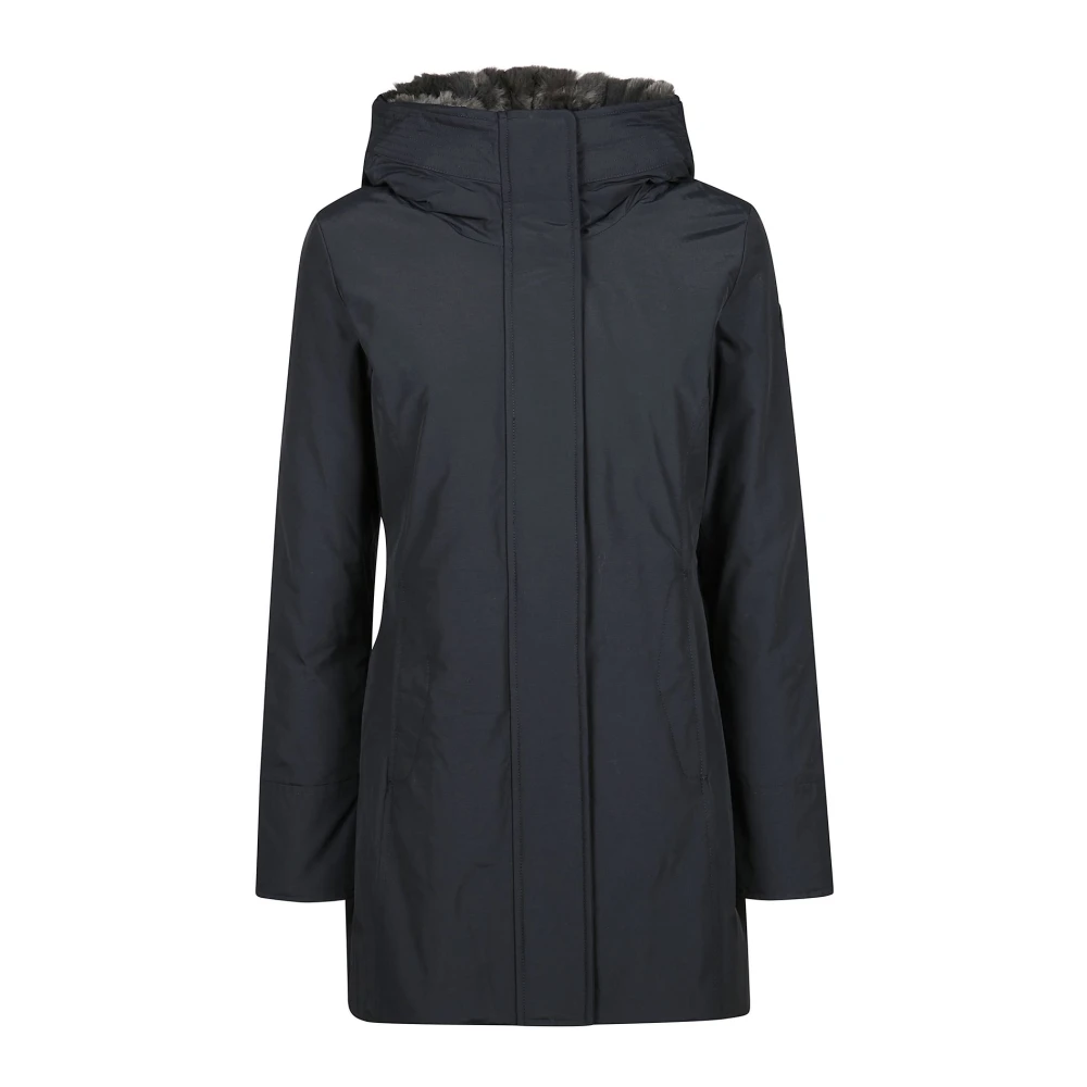Woolrich Faux Fur Parka Jas Blue Dames
