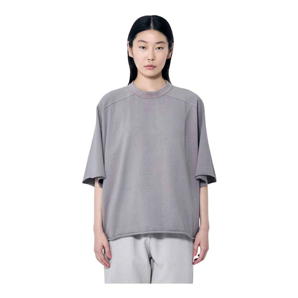 Entire Studios Katoenen Boxy T-shirt Ronde Hals Korte Mouwen Gray Dames