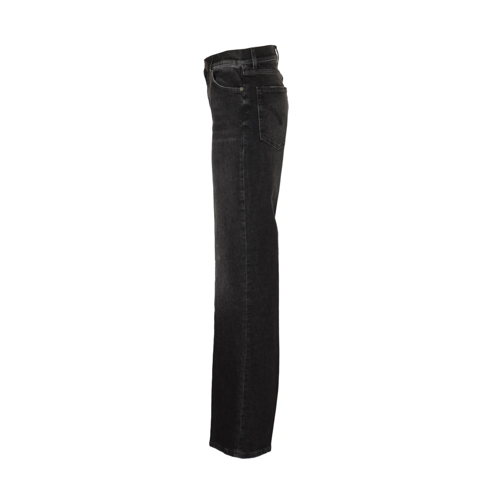 Dondup Zwarte Jeans met Amber Bot Gioie Black Dames