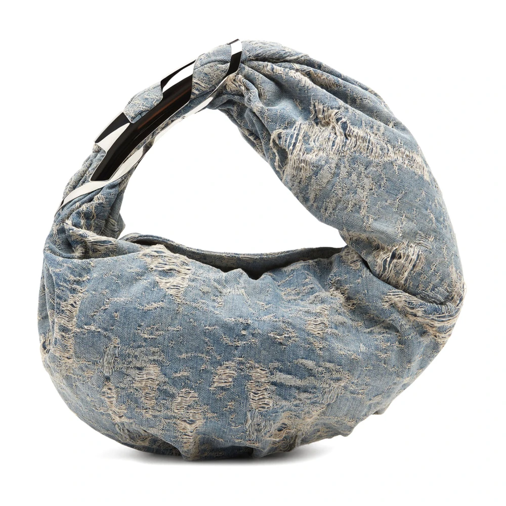 Diesel Denim Schoudertas met Ripped Effect Blue Dames