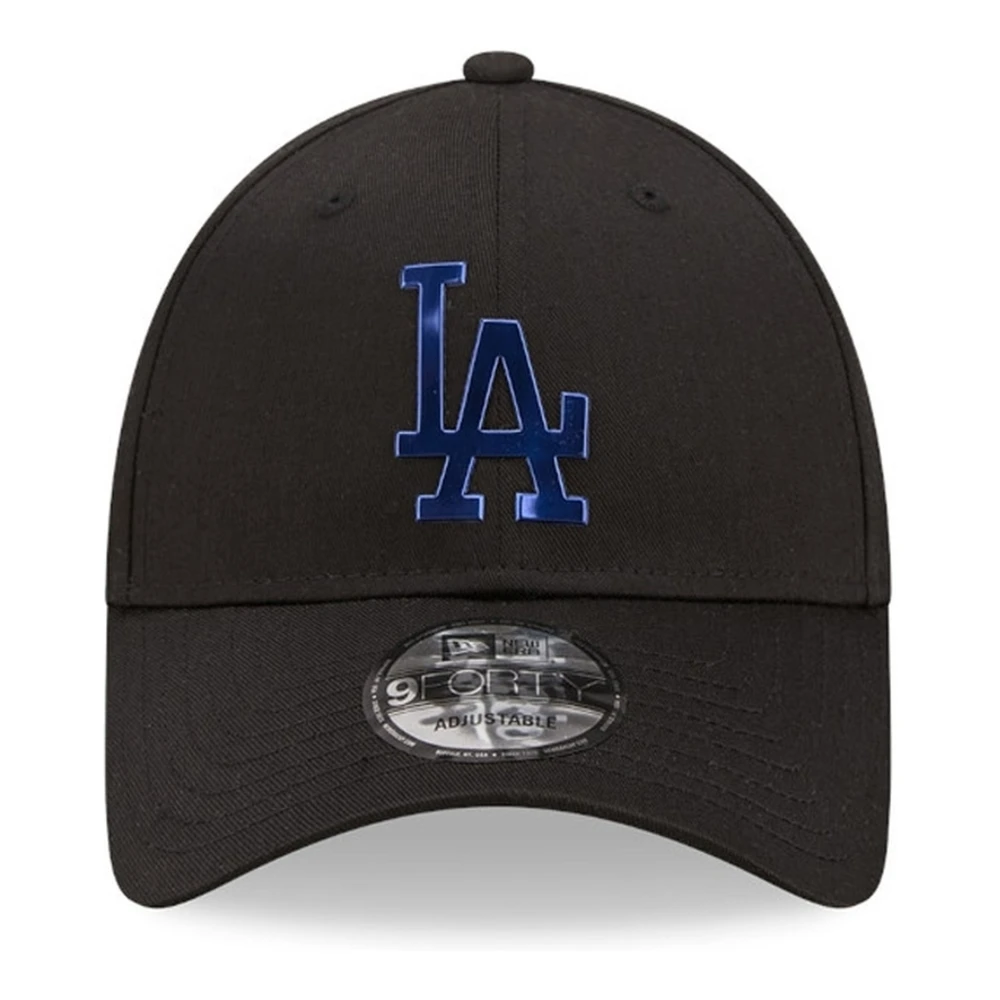 new era Zwarte Dodgers Folie Logo Pet Black Heren