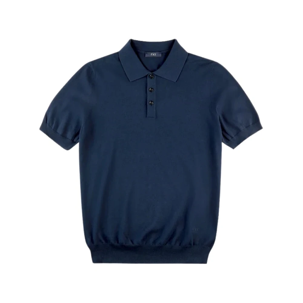 Fay - Tops > Polo Shirts - Blue - Fay - Modalova
