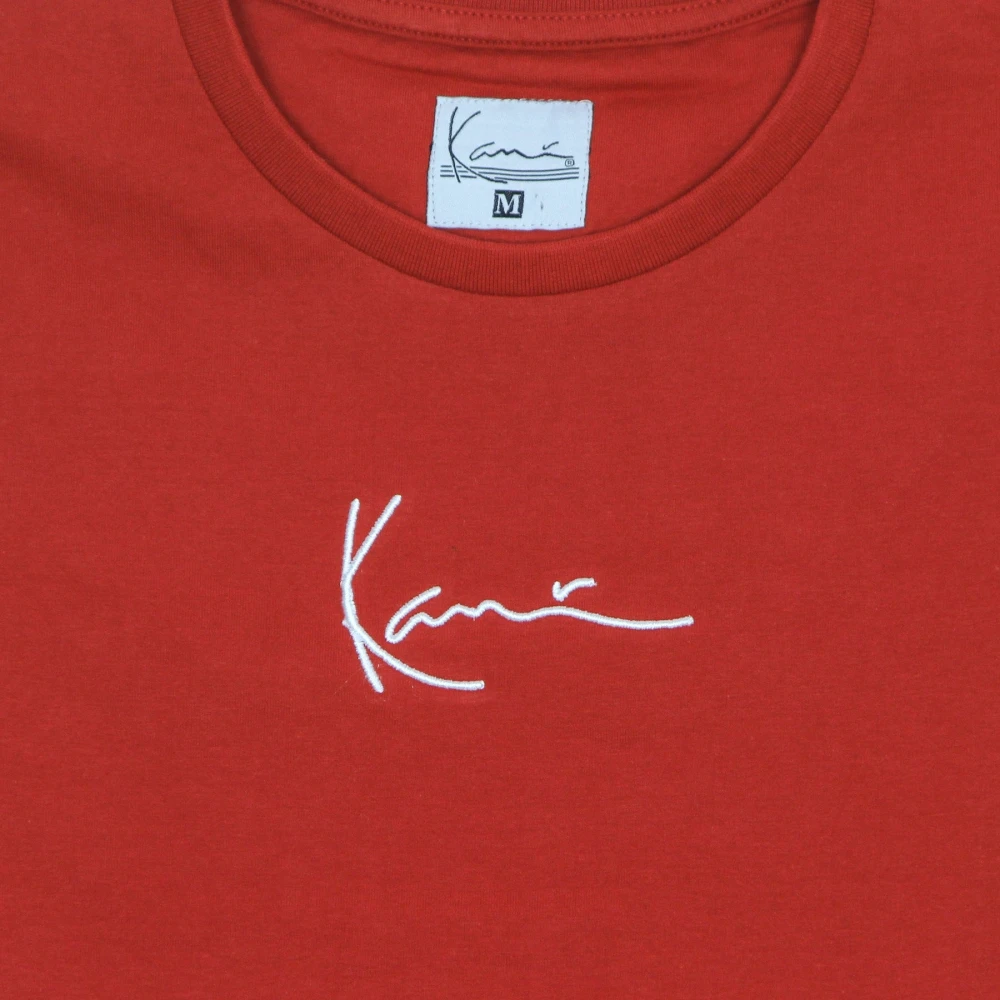 Karl Kani Rode Signature Korte Mouw T-shirt Red Dames
