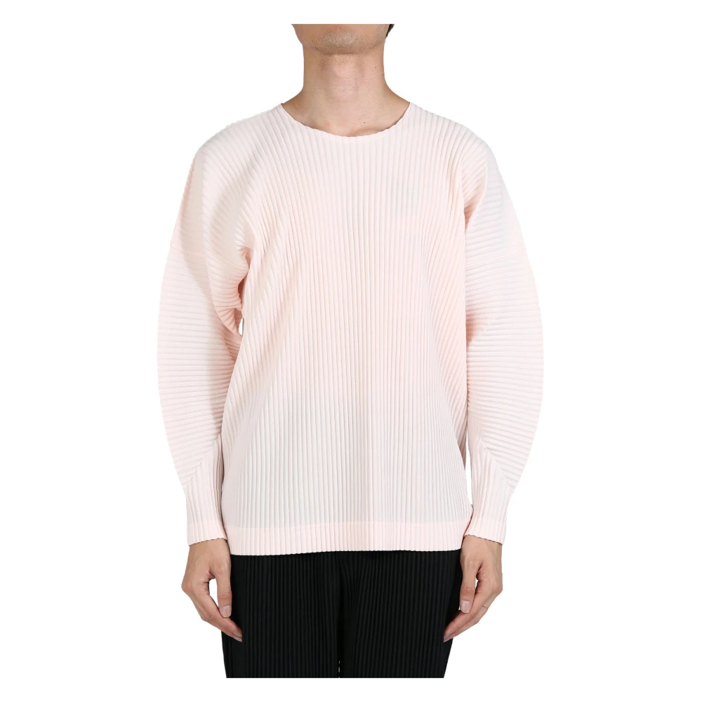 Issey Miyake Casual Katoenen T-shirt Pink Heren