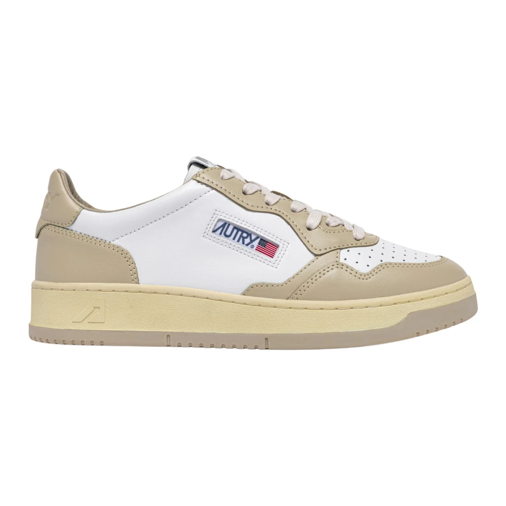 Autry Women's Multicolor Beige Trainers With Logo Panels - Sneakers - 3 Uk - Shoes