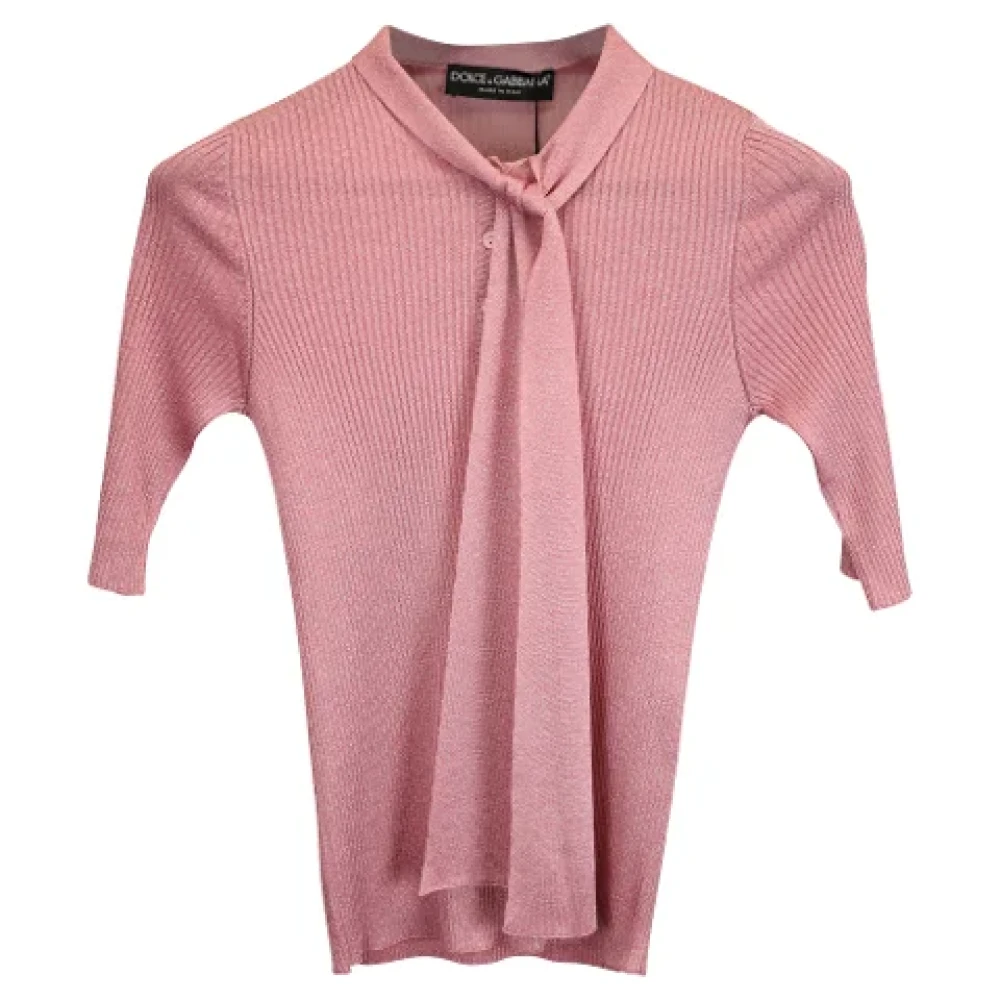 Dolce & Gabbana Pre-owned Silk tops Pink Dames