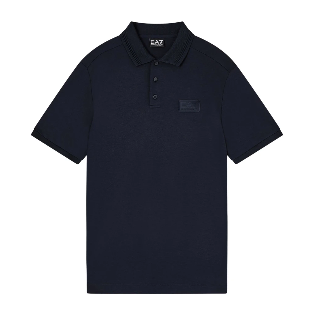 Emporio Armani Ea7 Blå Jersey Pikétröja