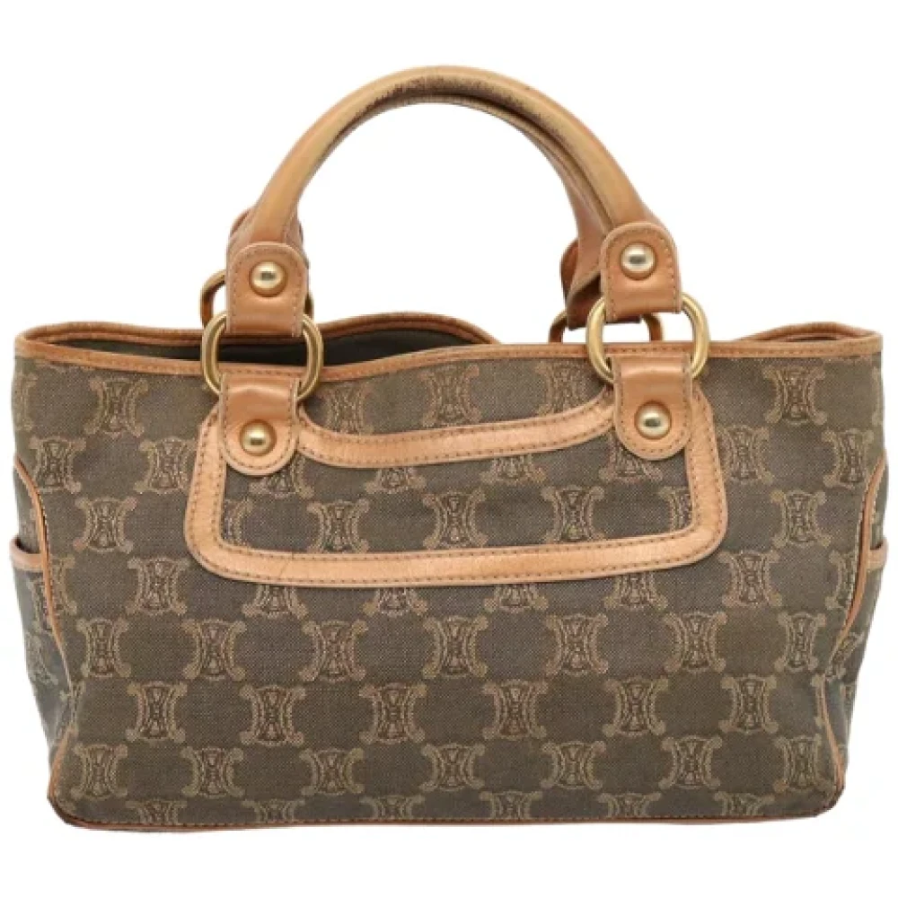 Celine Vintage Pre-owned Canvas handbags Blue Dames