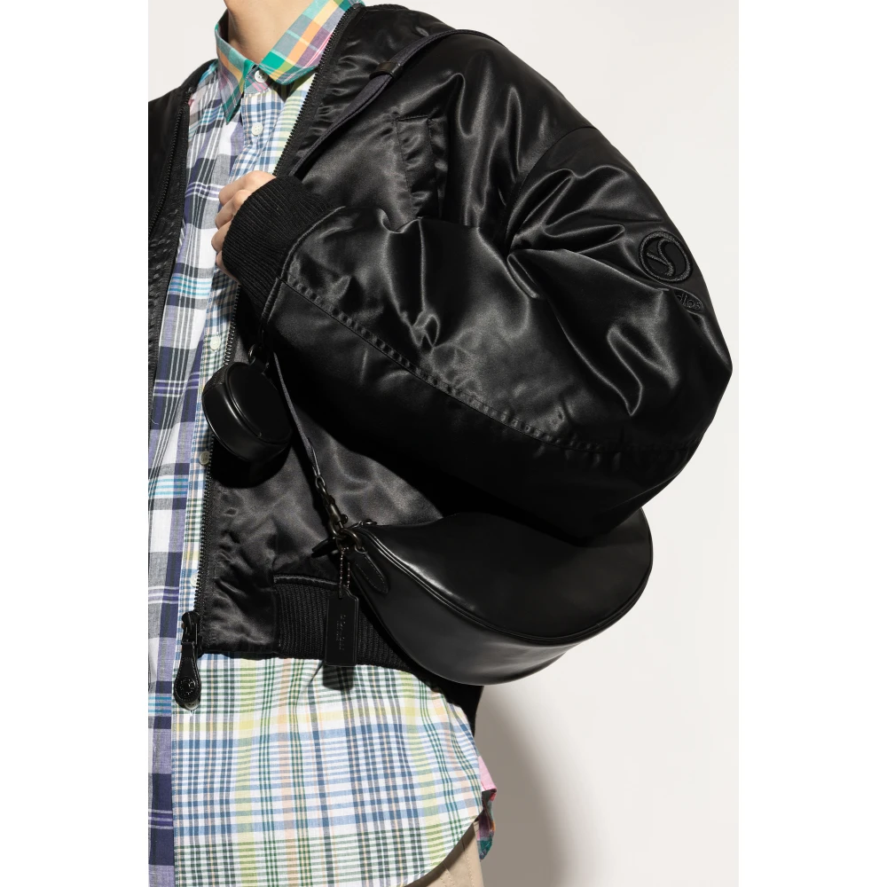 Coach Leren schoudertas Black Heren