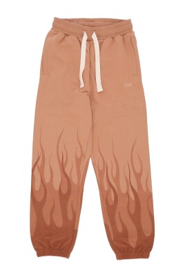 flames-print-lightweight-pants-terracotta