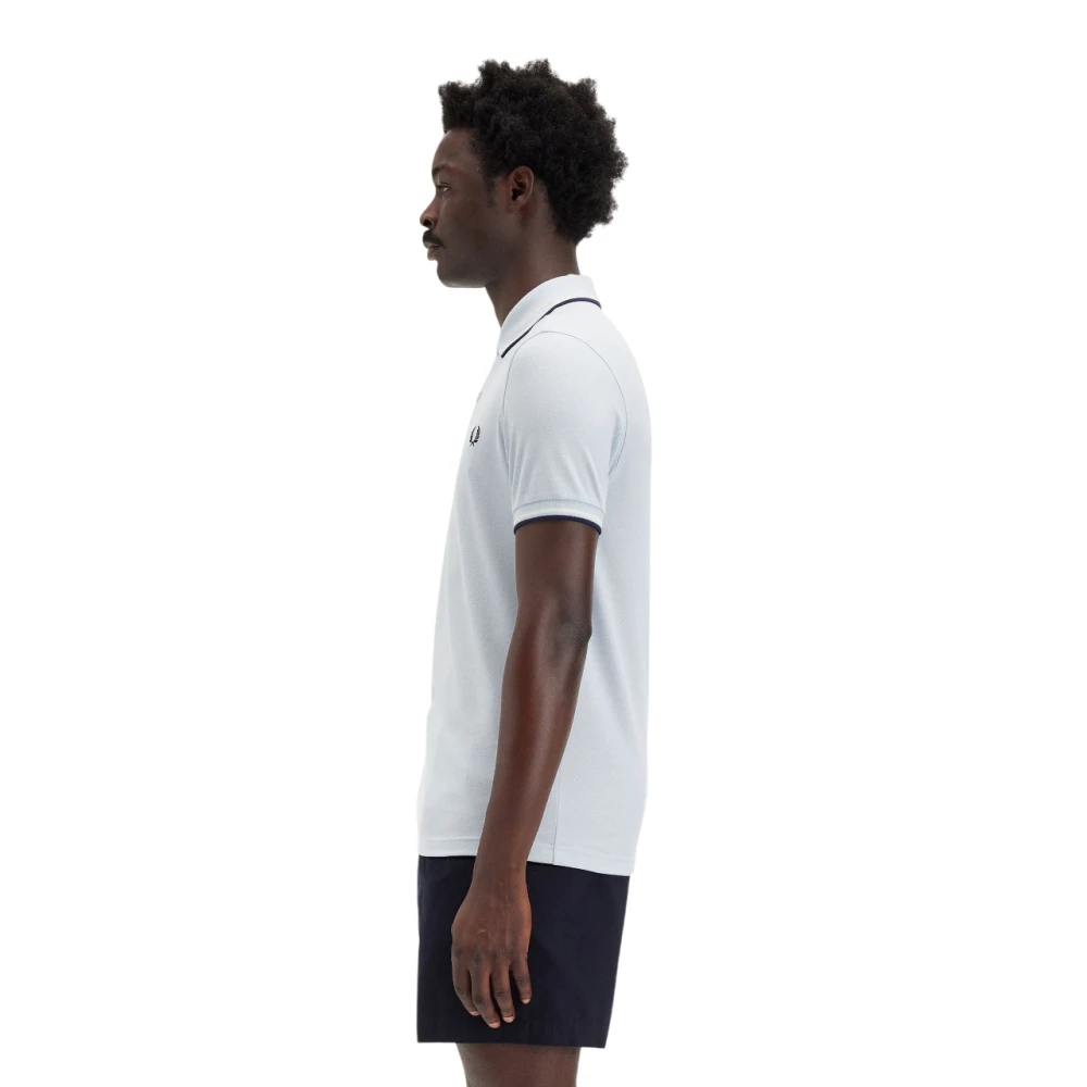 Fred Perry Grijze Polo met Dubbele Streep Gray Heren