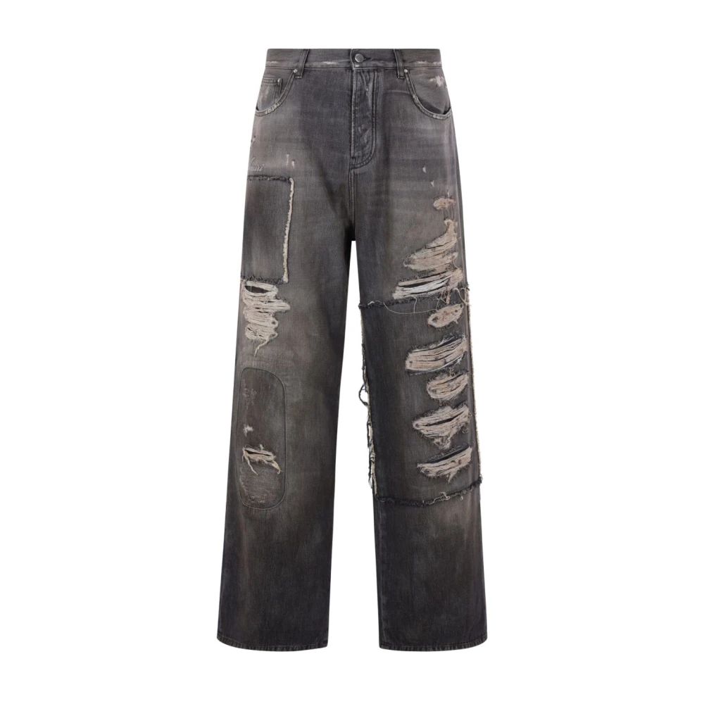 Amiri Black Distressed Jeans - Male - Straight Fit Jeans - W31 - Jeans