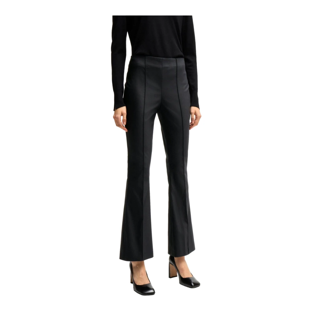 Hugo Boss Slim Fit Timasa Zwarte Bootcut Broek Black Dames
