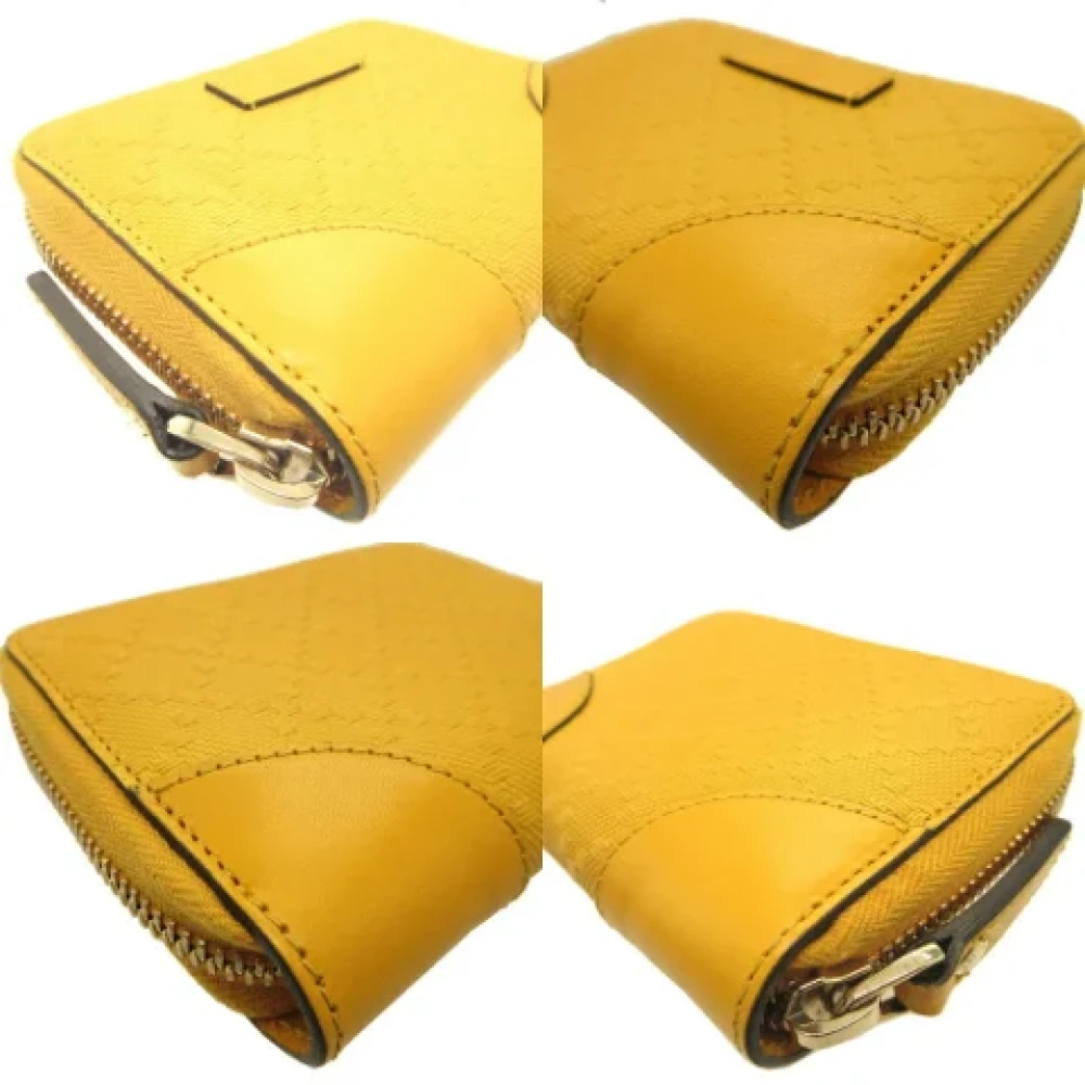 Gucci Vintage Pre-owned Leather wallets Yellow Dames