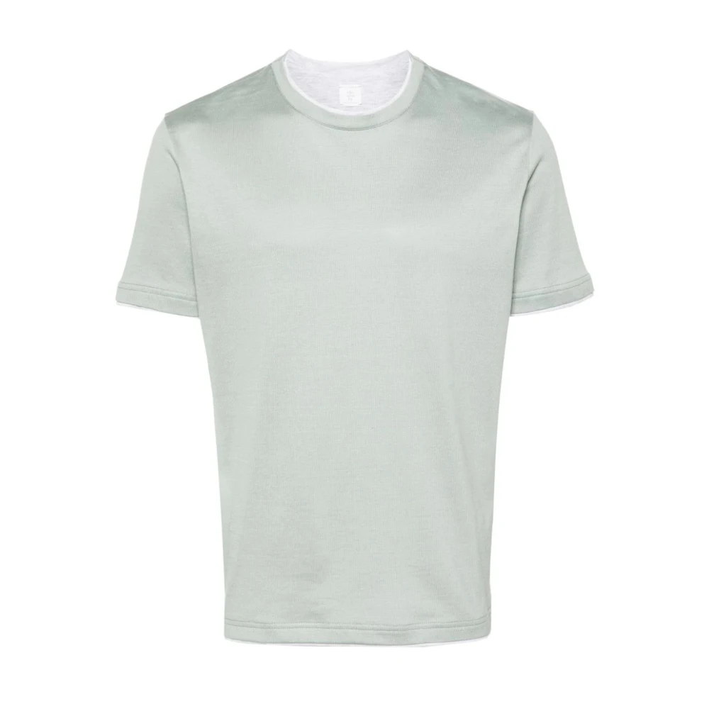 Eleventy Italiaans Katoenen T-Shirt Green Heren