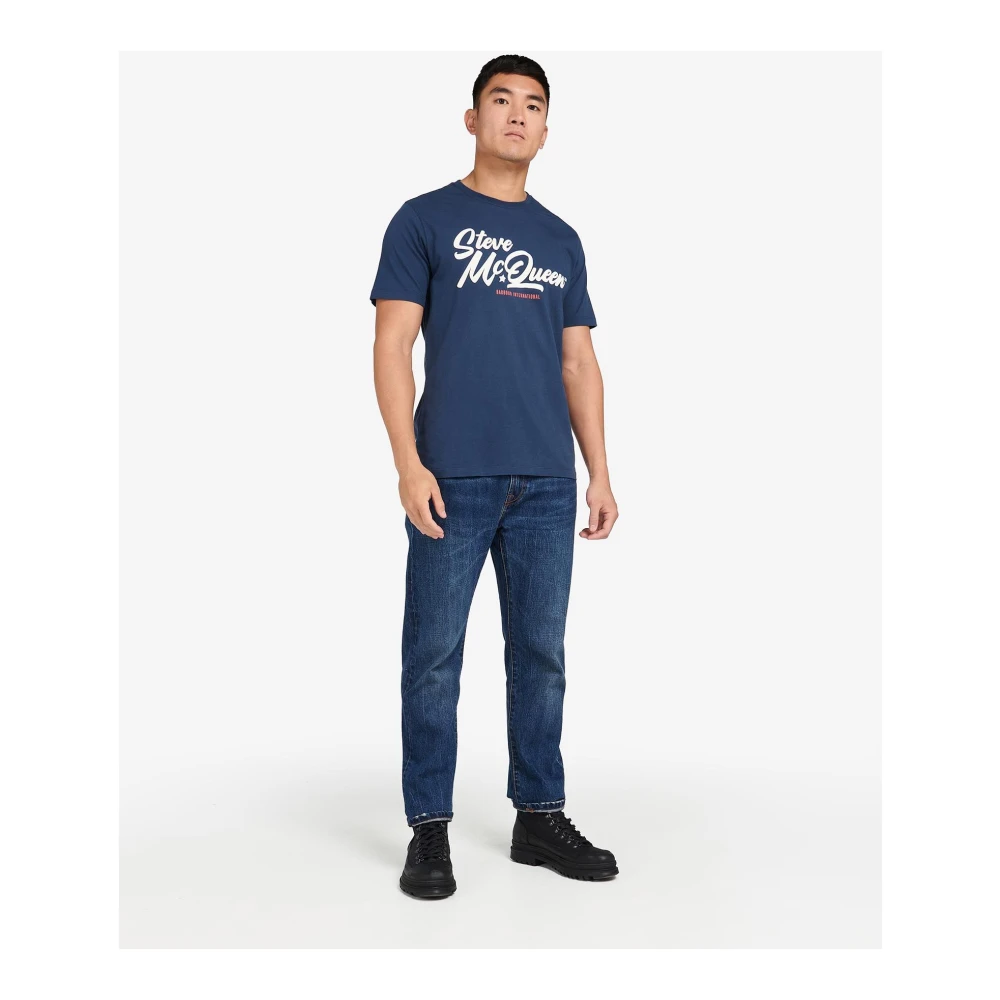 Barbour Murrey Grafisch T-Shirt Steve McQueen Collectie Blue Heren