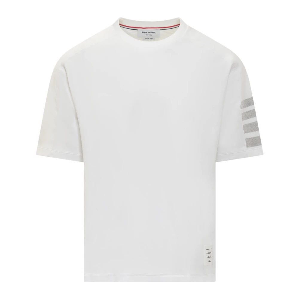 Thom Browne Gestreepte T-shirts met lange mouwen White Heren