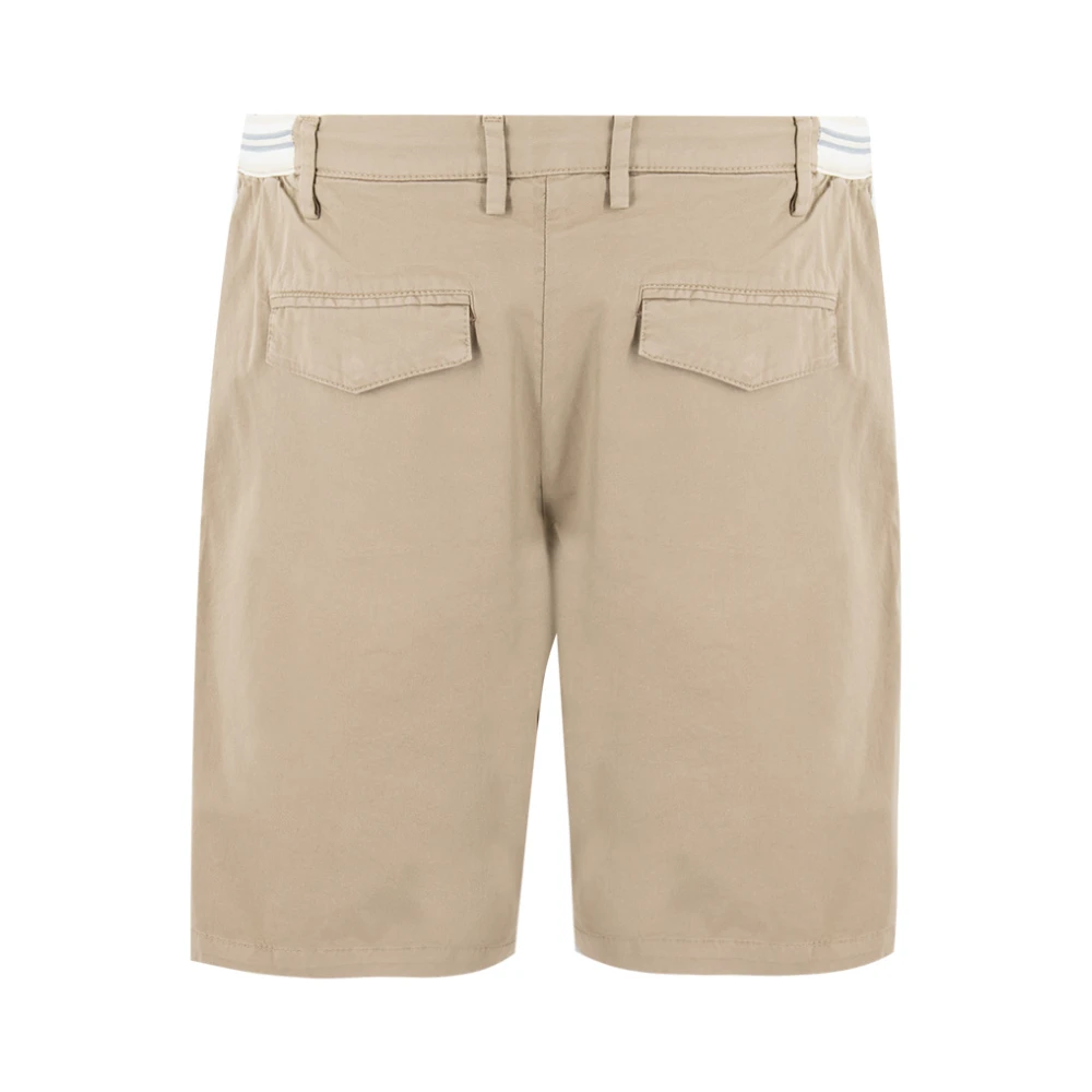 Eleventy Jogger Bermuda Shorts met contrasterende kleuren Brown Heren