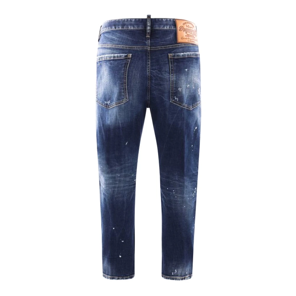 Dsquared2 Navy Slim Fit Stretch Denim Jeans Blue Heren