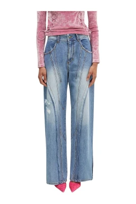 Panel Carpenter Wide-Leg Jeans