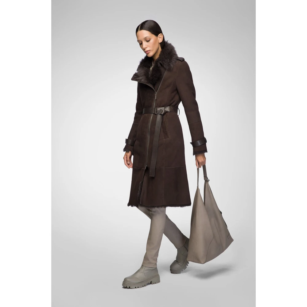 Vespucci by VSP Harmony Bruine Shearling Jas Brown Dames