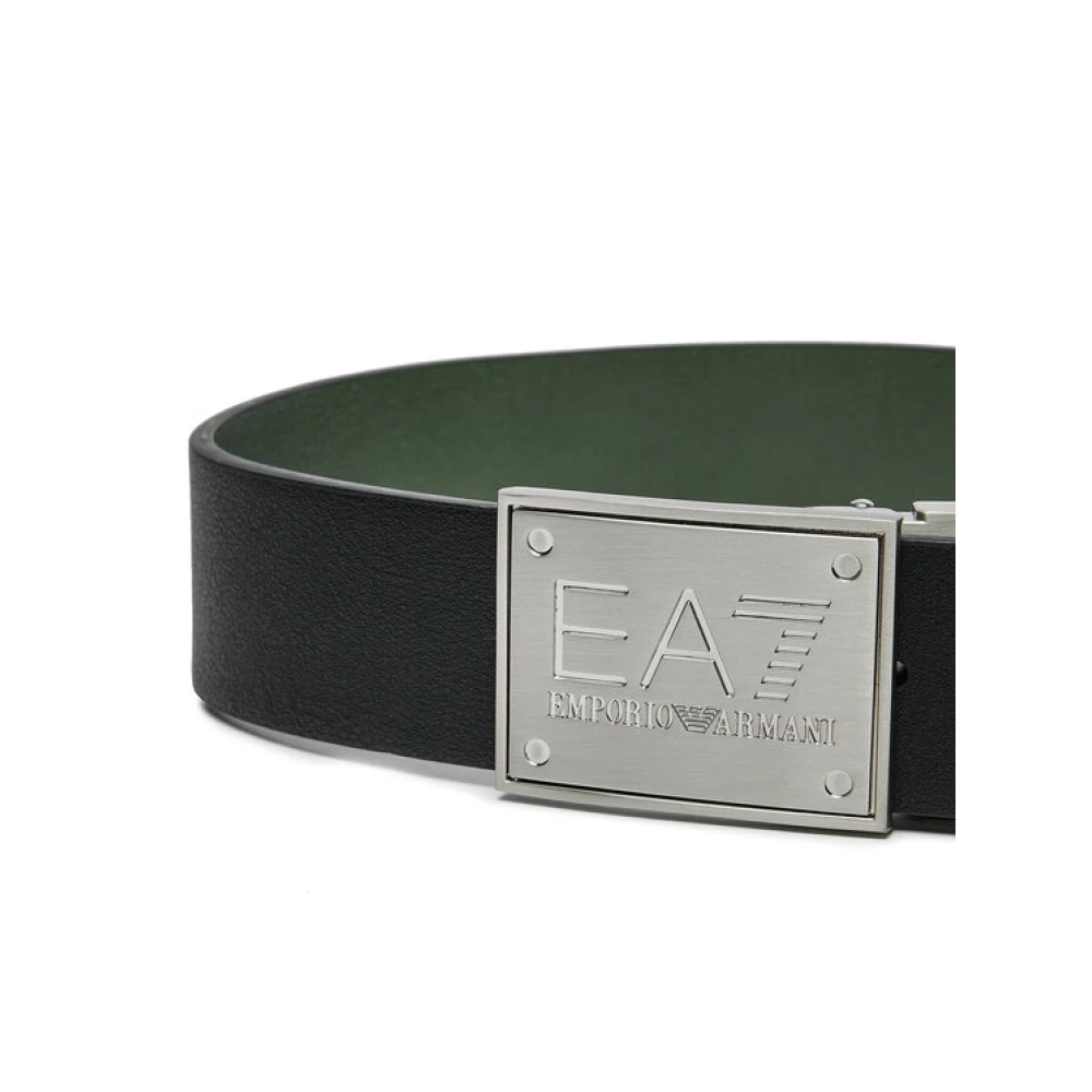 Emporio Armani EA7 Omkeerbare riem met plaque Black Unisex
