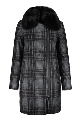 Quiltad Faux Fur Vadderad Kappa