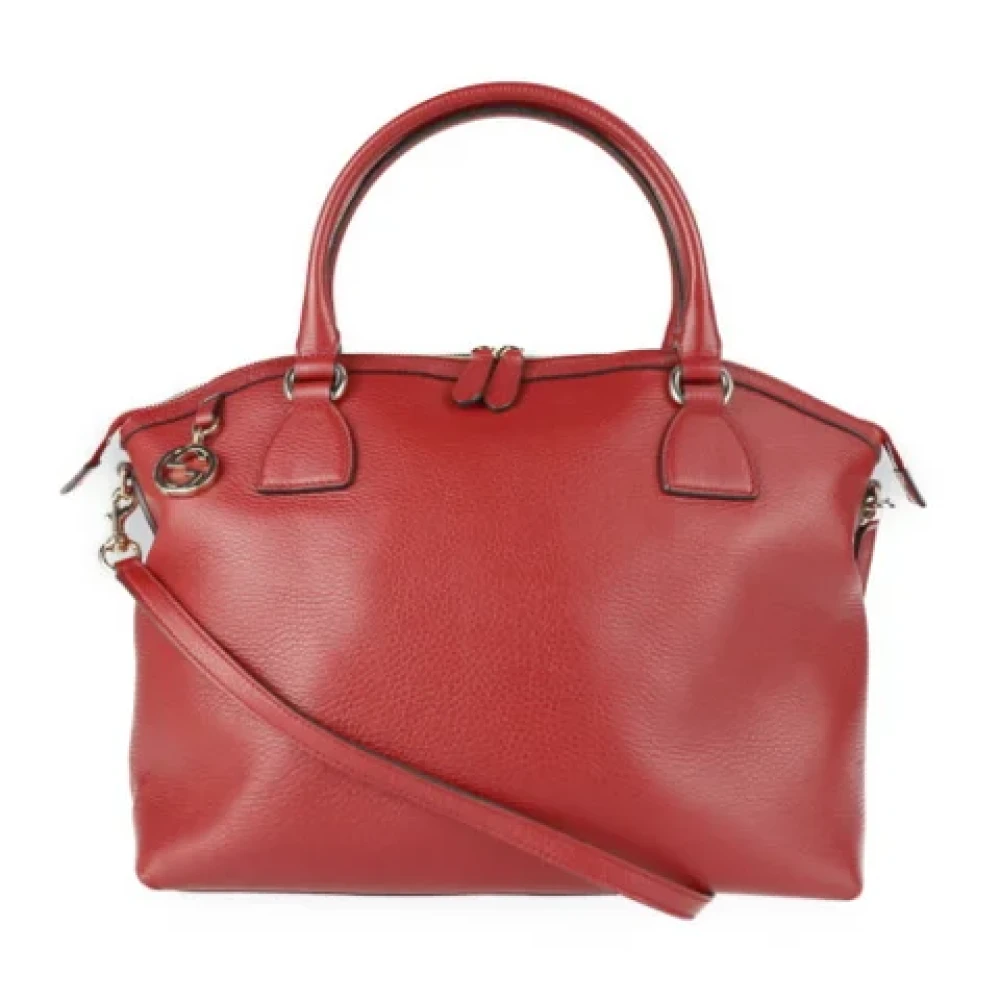 Gucci Vintage Pre-owned Leather handbags Red Dames