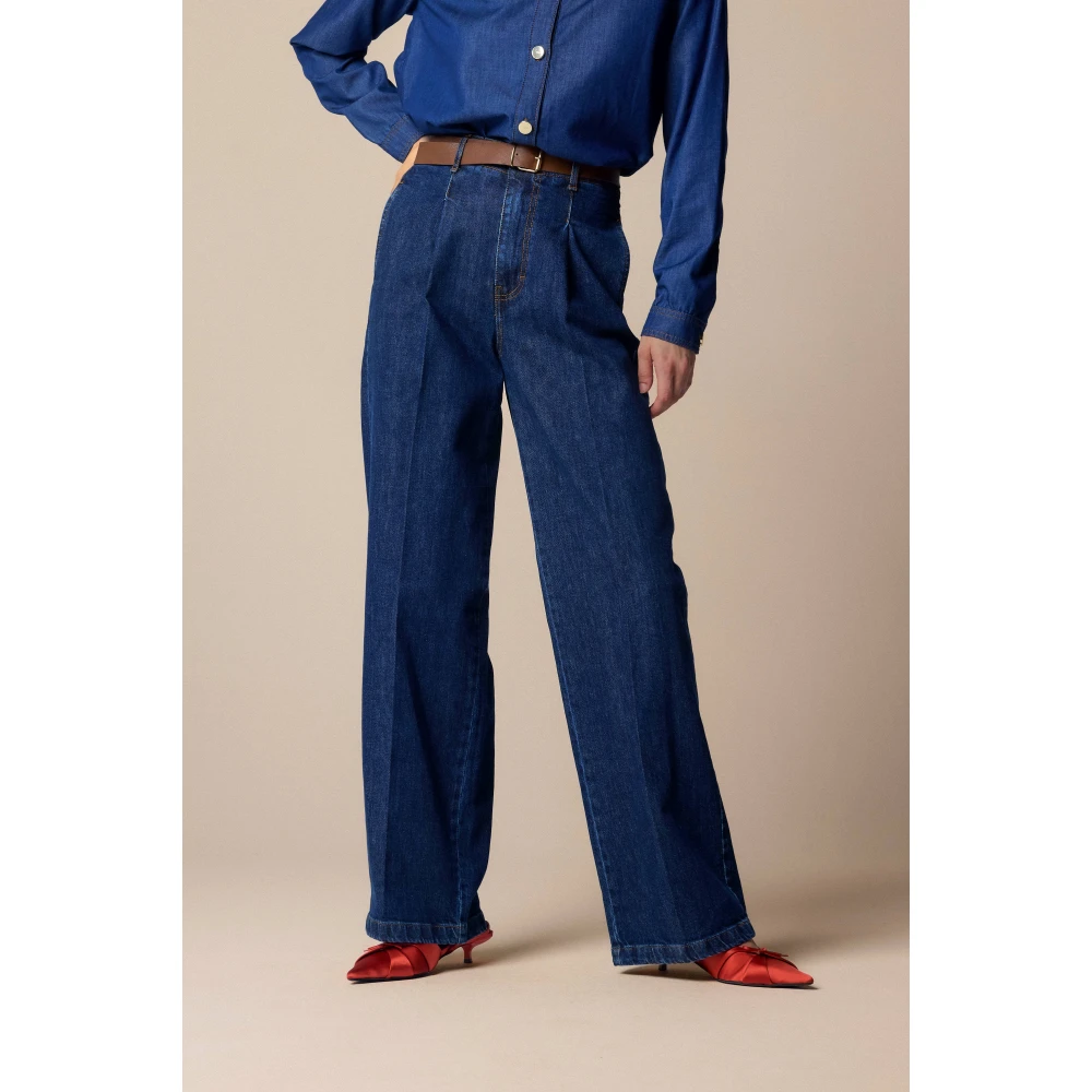 Kocca Stijlvolle Wide Jeans voor Vrouwen Blue Dames