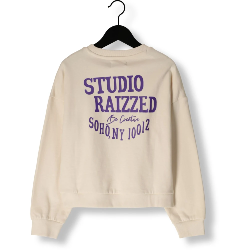 Raizzed Elegante Ecru Sweater voor Meisjes Beige Dames