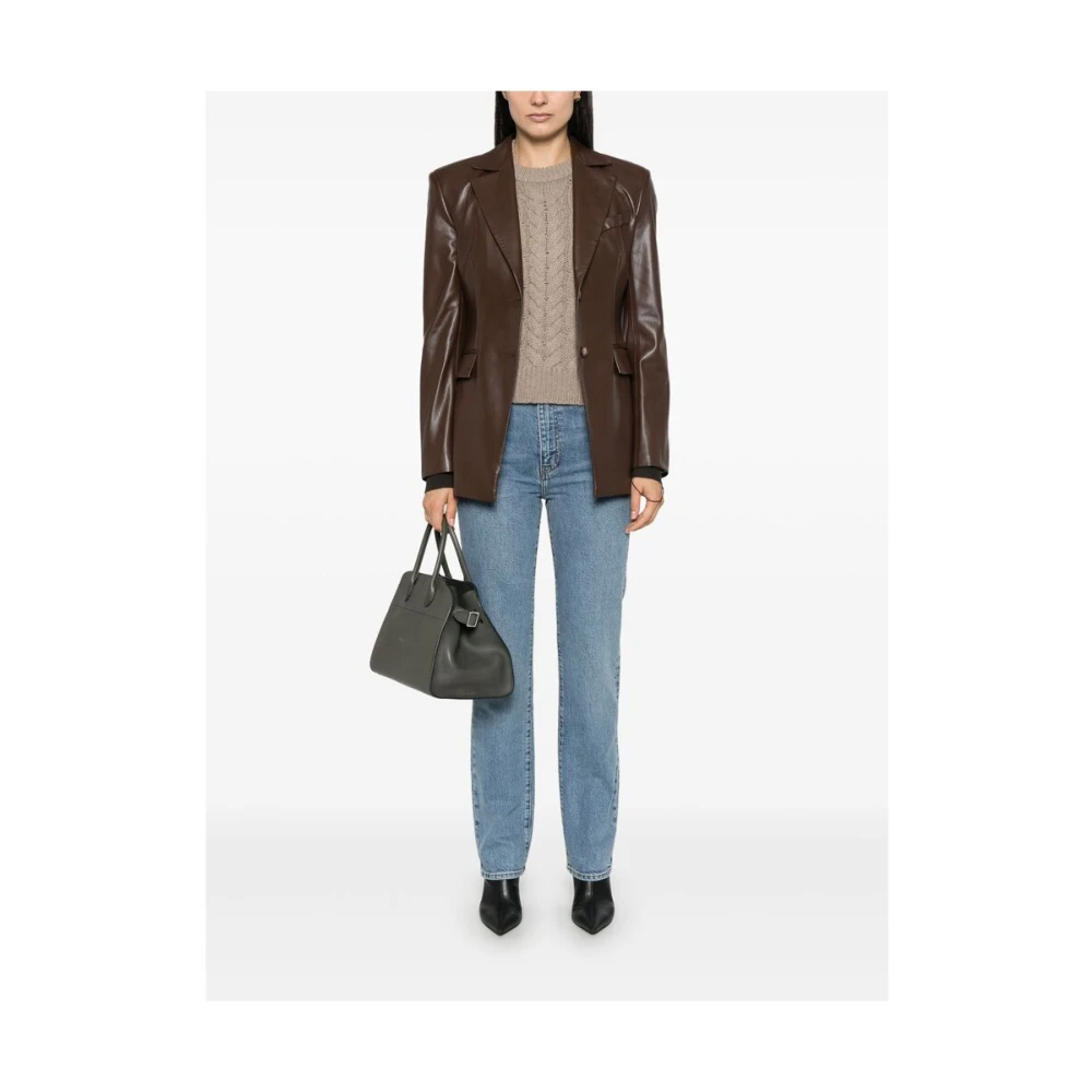 Frame Indigo Blauwe Denim High-Waisted Jeans Blue Dames