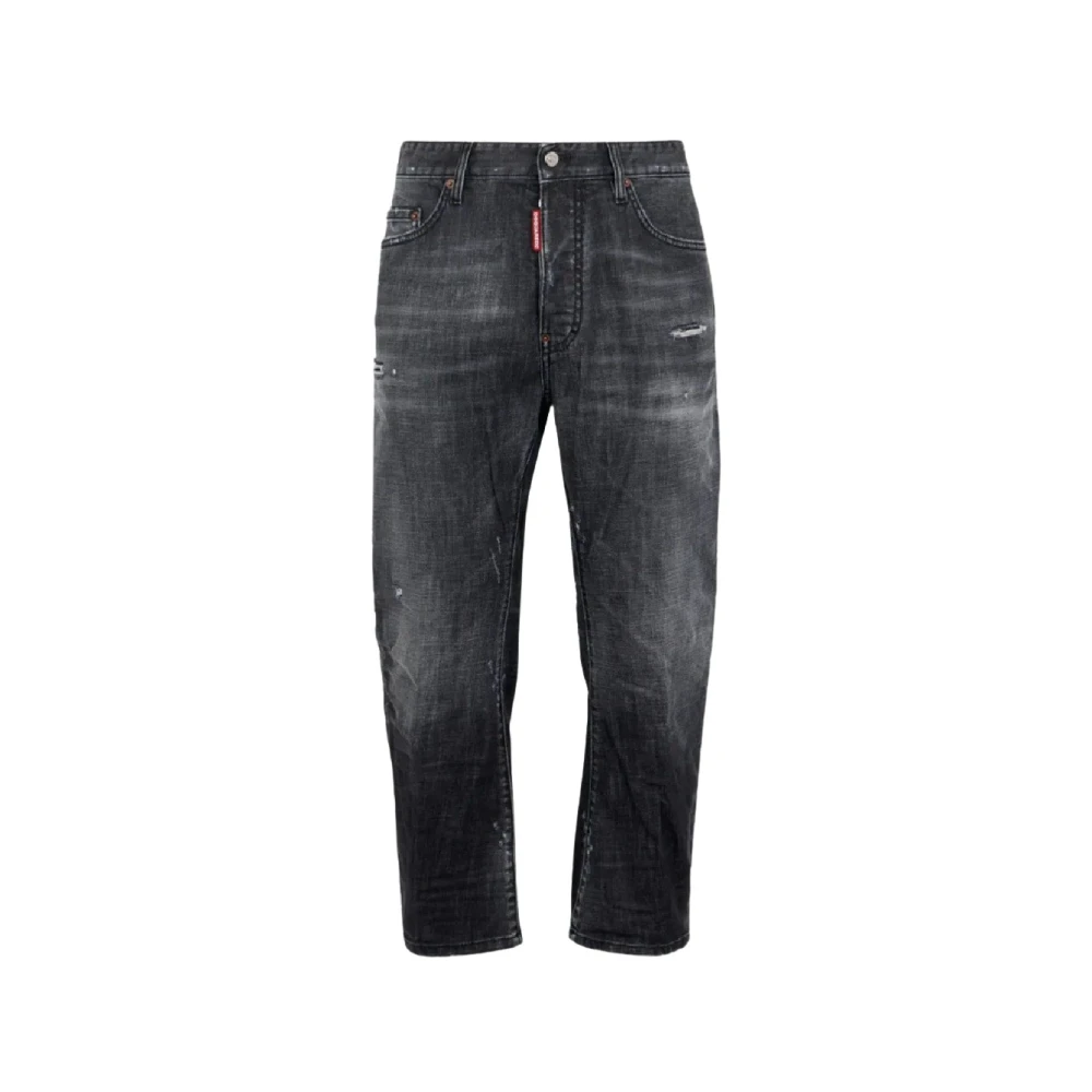 Dsquared2 , Straight Fit Jeans, Male, Black, L, Straight Jeans