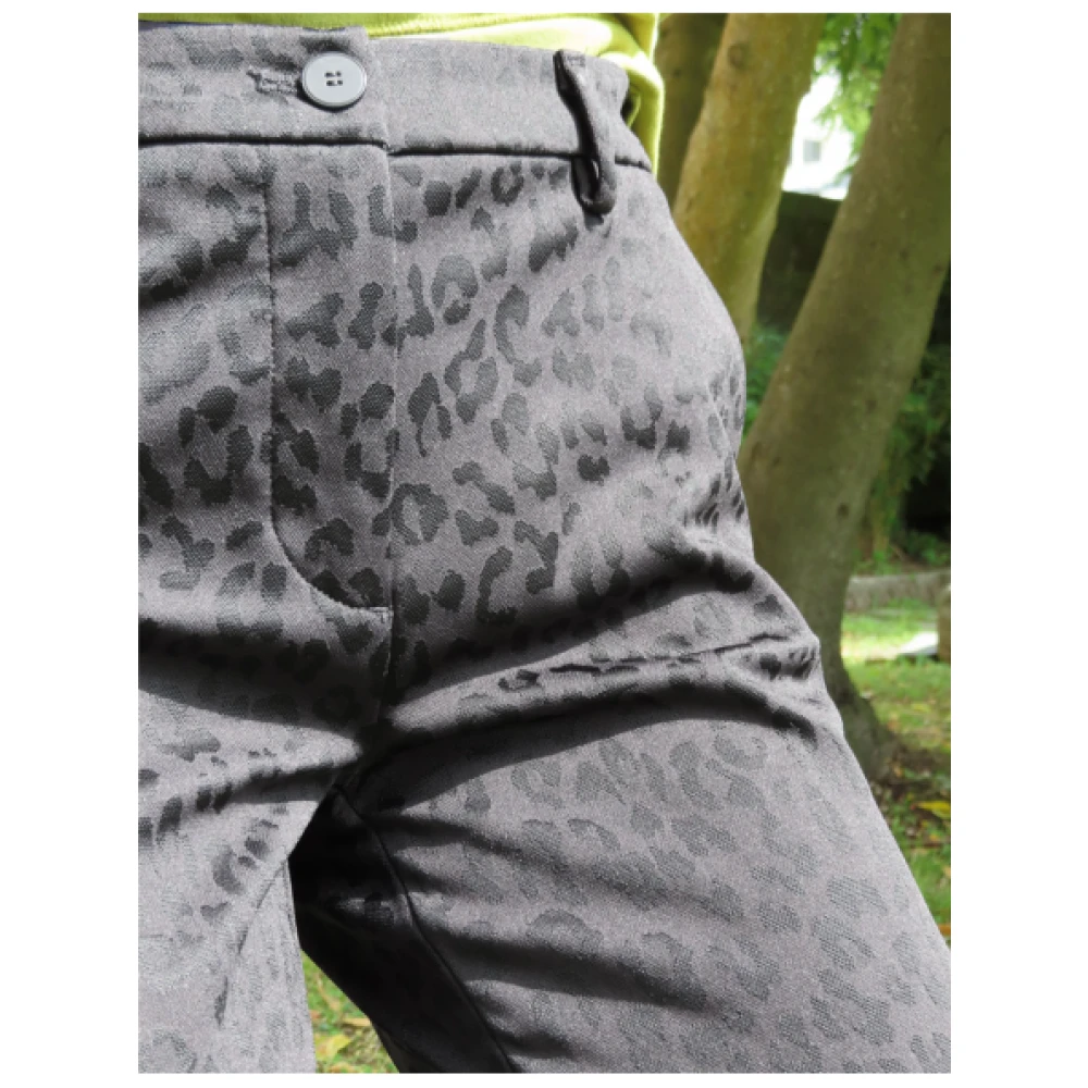 Mason's Jerseybroek met Luipaardprint Black Dames