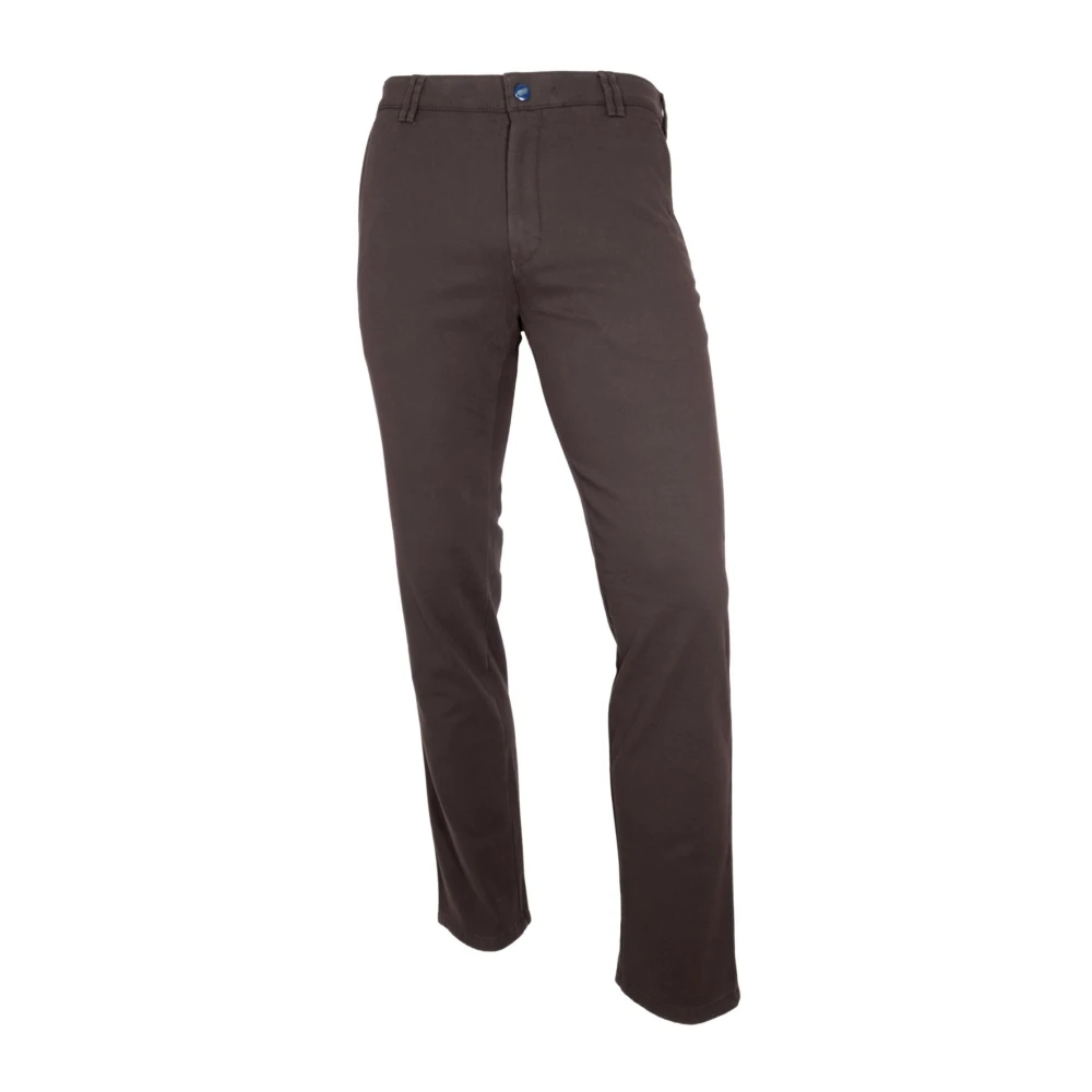 Meyer Moderne Fit Chino Broek Bruin Brown Heren