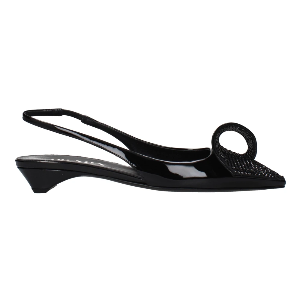 Prada Women's Black Pumps, 5 Uk, Patent Leather Sandals