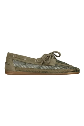Båtsko Loafer Mesh - Mockskinn