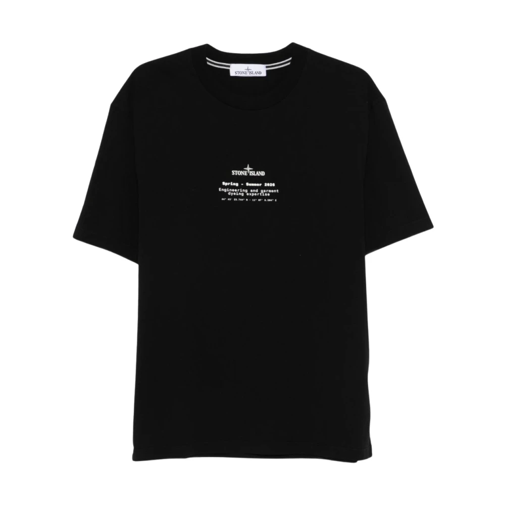 Stone Island Men's Black Logo T-Shirt