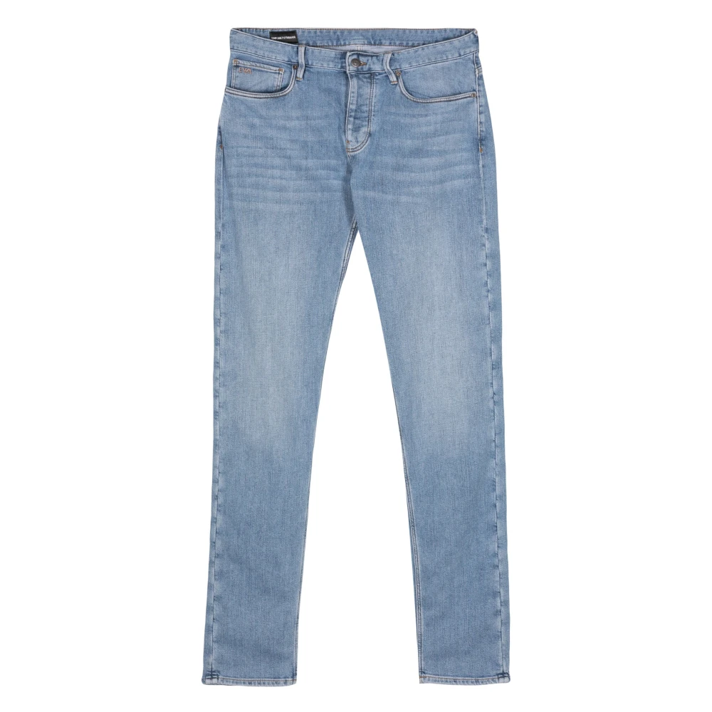 Emporio Armani Klassieke J75 Jeans met 5 Zakken Blue Heren
