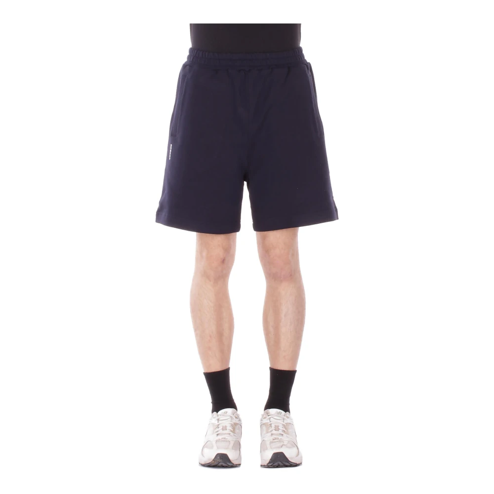Dondup Homme Bleu Shorts, Taille: L Bermuda Regular-Fit En Molleton
