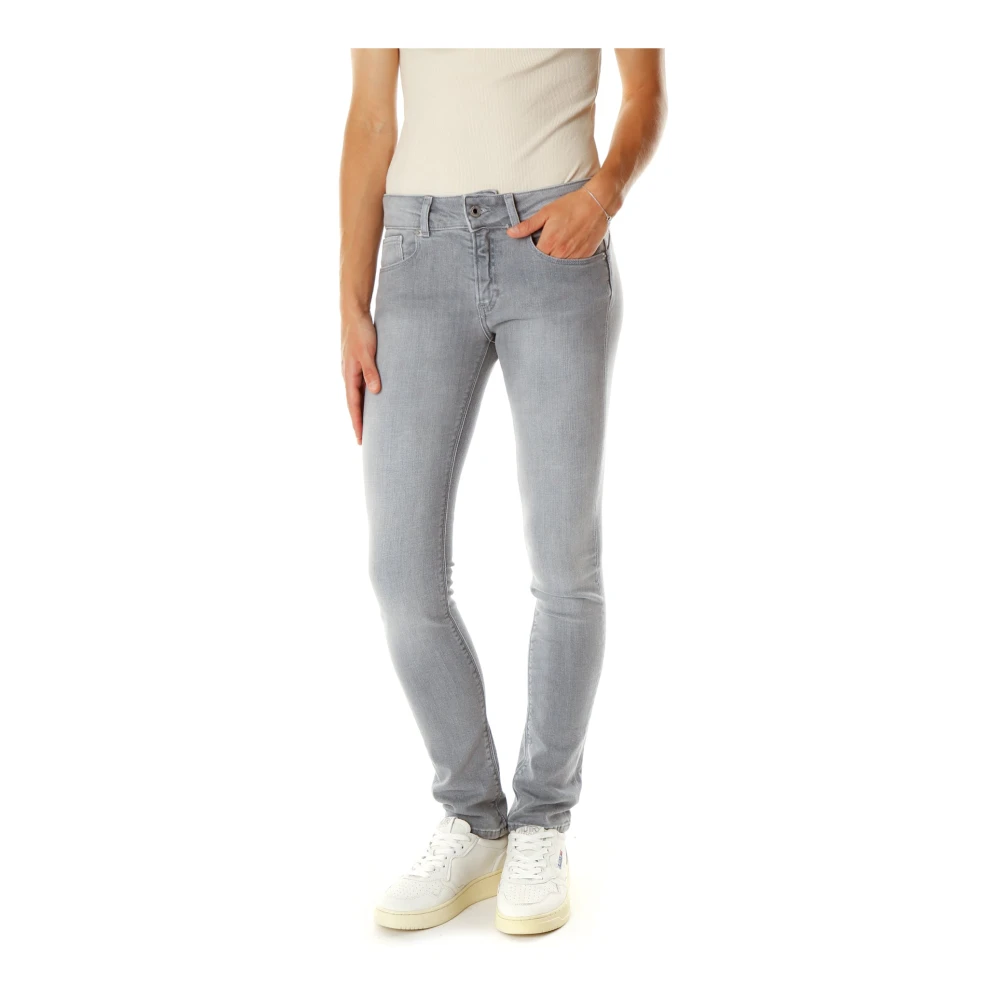 Pepe Jeans Slim Fit Jeans met lage taille Gray Dames