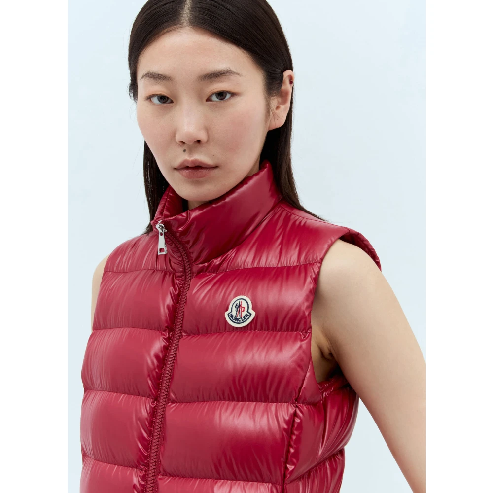 Moncler Gewatteerd Donsvest Red Dames
