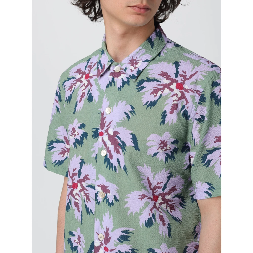 PS By Paul Smith Casual Fit Korte Mouw Overhemd Green Heren
